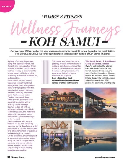 Women’s Fitness Wellness Journeys Koh Samui feature, page 64